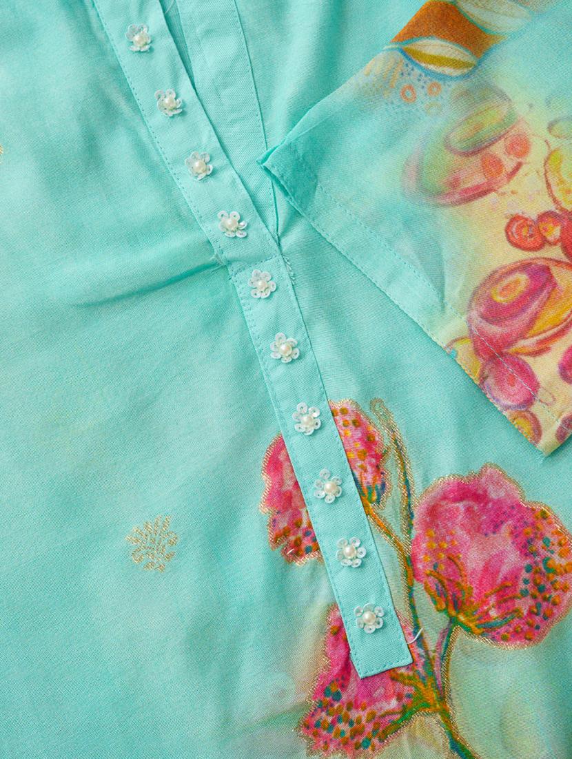 women floral print three quarter sleeve ethnic co-ord set - 22039786 - Standard Image - 5