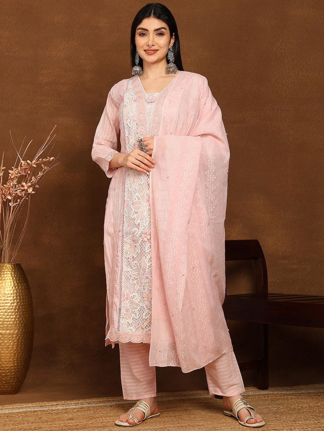women embroidered kurta and pant with dupatta set - 22039789 -  Zoom Image - 0