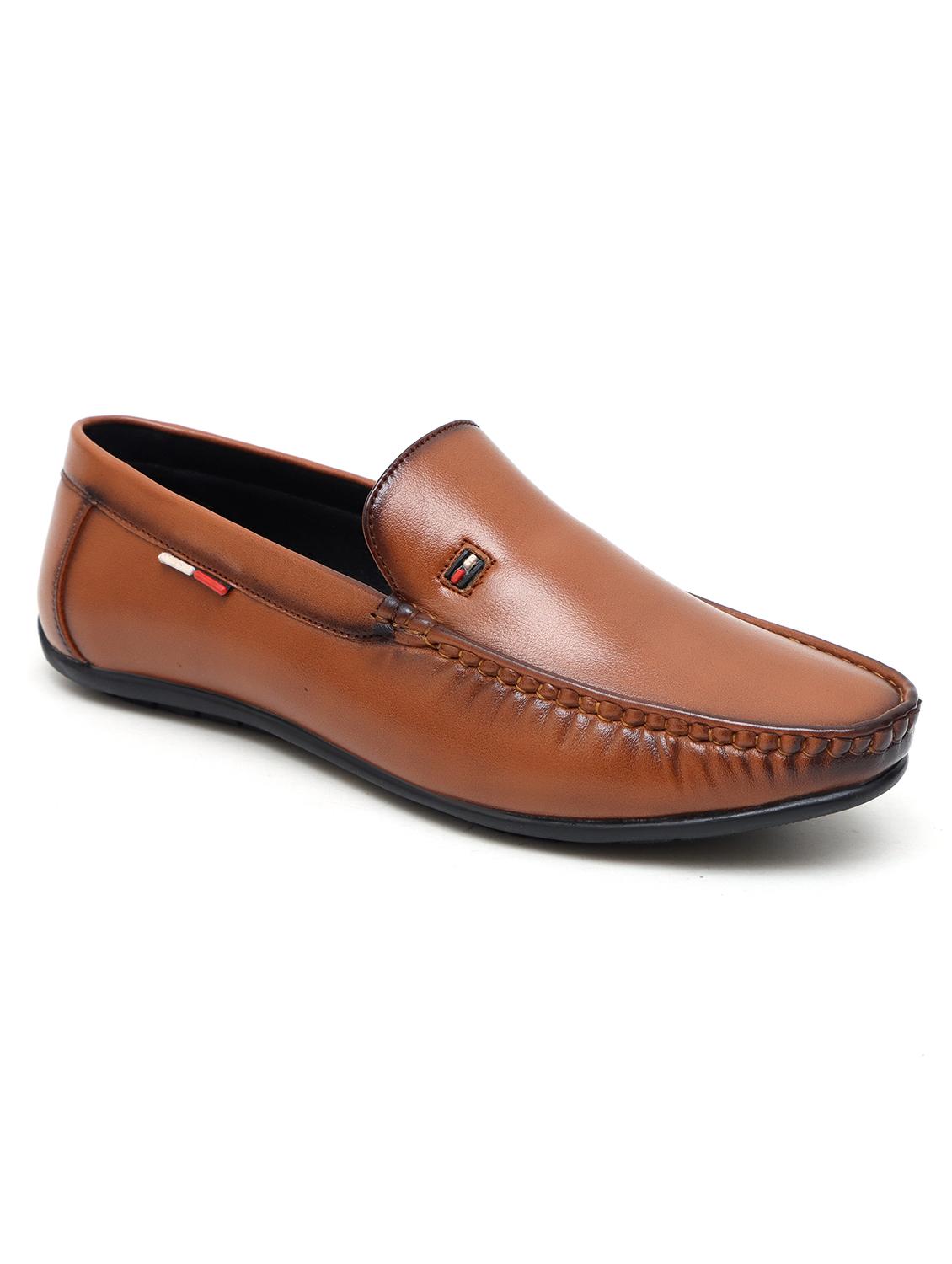 men solid tan slip on loafer - 22039797 - Standard Image - 3