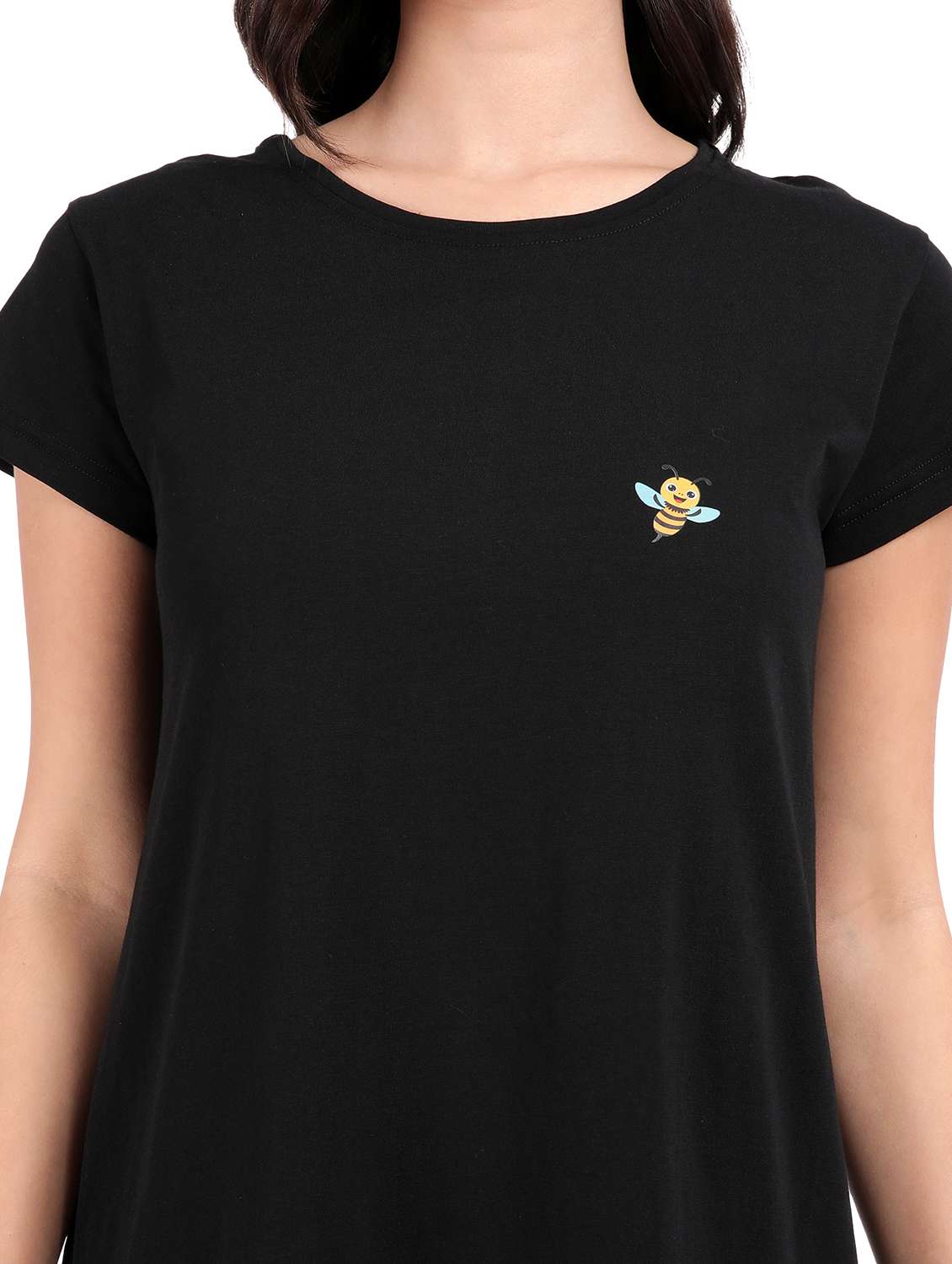 women solid short sleeve sleepshirt - 22040467 -  Standard Image - 5