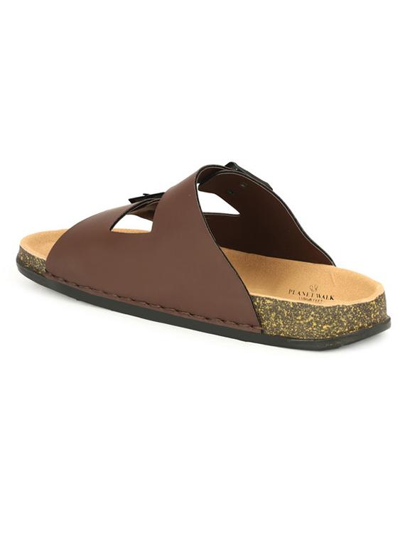 men brown slip on sandal - 22040479 - Standard Image - 5