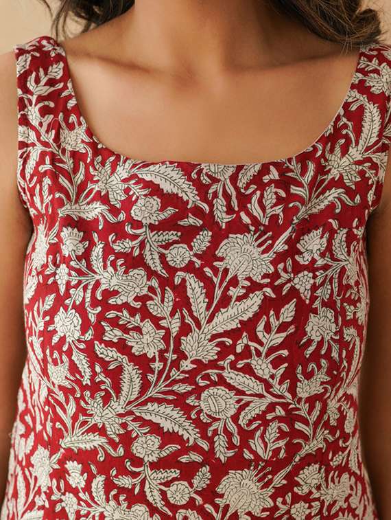 women printed sleeveless straight kurta - 22040897 - Standard Image - 5