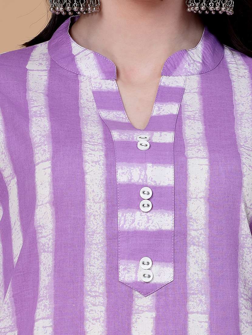 women printed three quarter sleeve straight kurta - 22040918 - Standard Image - 5