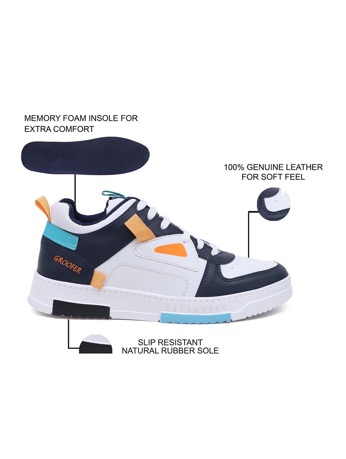 men blue lace up sneakers - 22040927 - Standard Image - 3