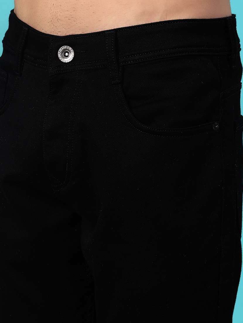 men plain mid rise full length jeans - 22040965 - Standard Image - 5