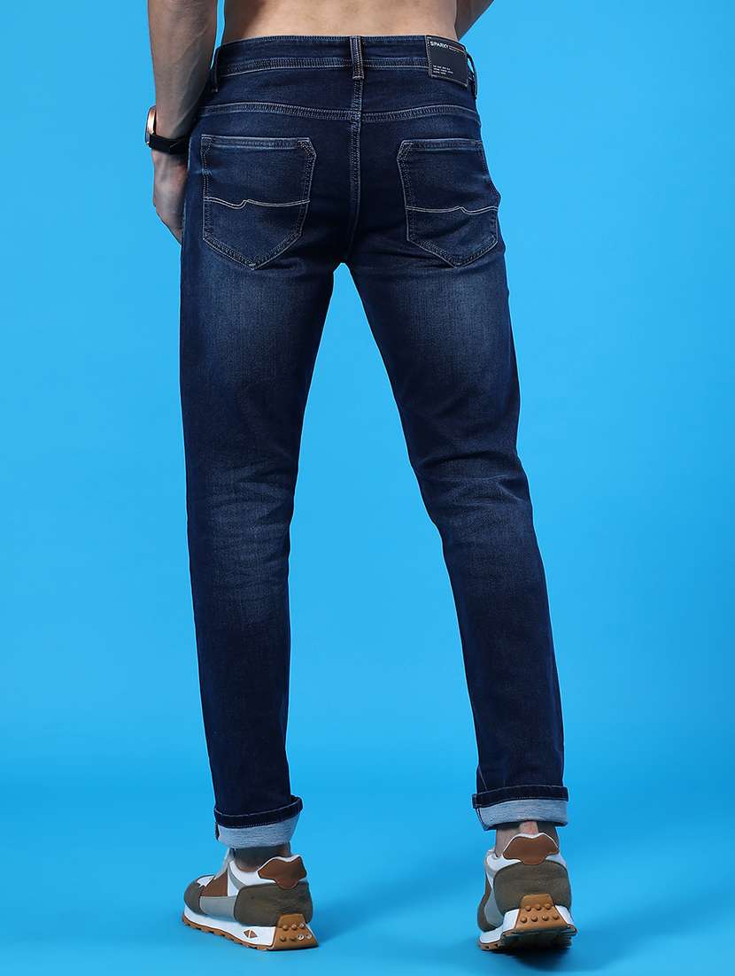 Men Washed Mid Rise Full Length Jeans - 22040966 -  Standard Image - 3