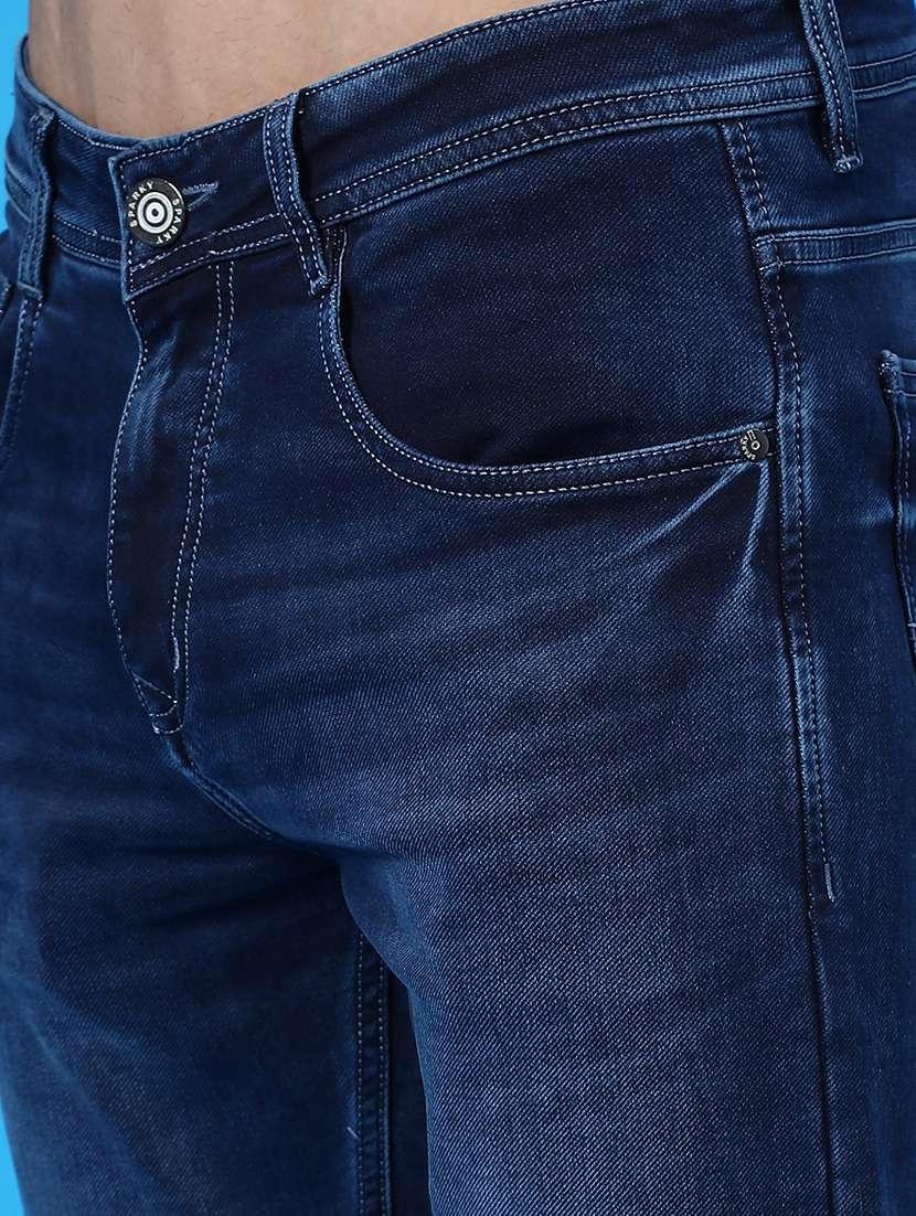 Men Washed Mid Rise Full Length Jeans - 22040966 -  Standard Image - 5