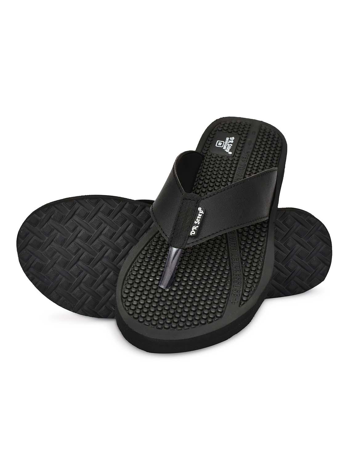 men black solid toe separator slipper - 22040989 - Standard Image - 3