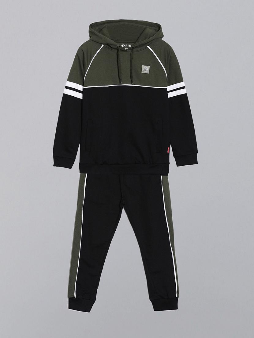 boys color blocked hooded full length co-ord set - 22041020 - Zoom Image - 0
