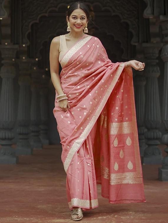 women self design banarasi saree with blouse - 22041102 - Zoom Image - 0
