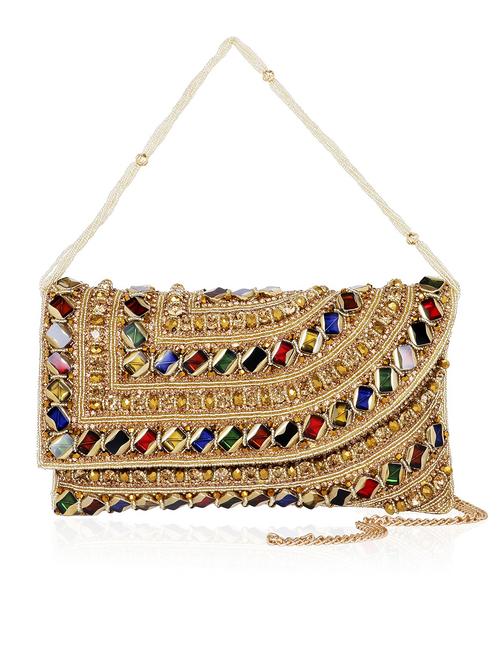 women embellished clutch with flap - 22041131 - Standard Image - 0