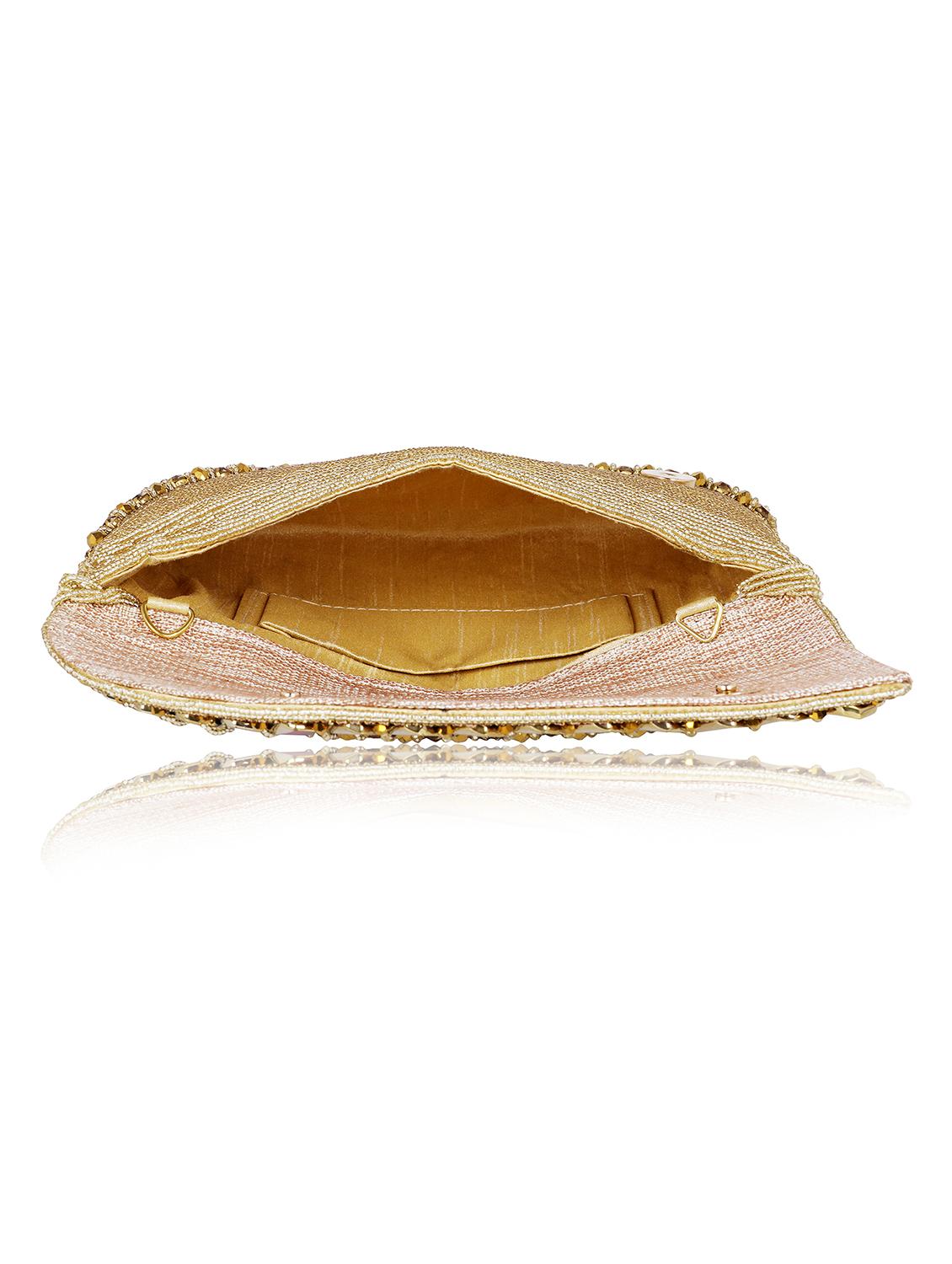 women embellished clutch with flap - 22041131 - Standard Image - 3