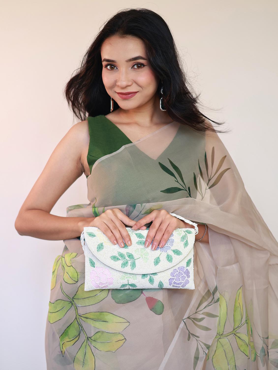 women embellished clutch with flap - 22041133 - Standard Image - 5