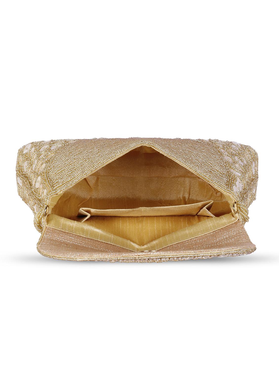 women embellished clutch with flap - 22041135 - Standard Image - 3