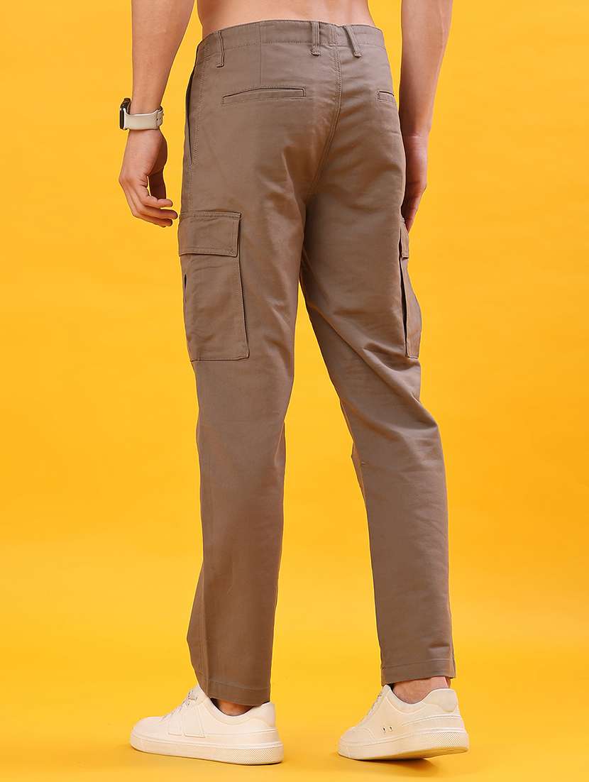 men solid mid rise cargo - 22041197 -  Standard Image - 3