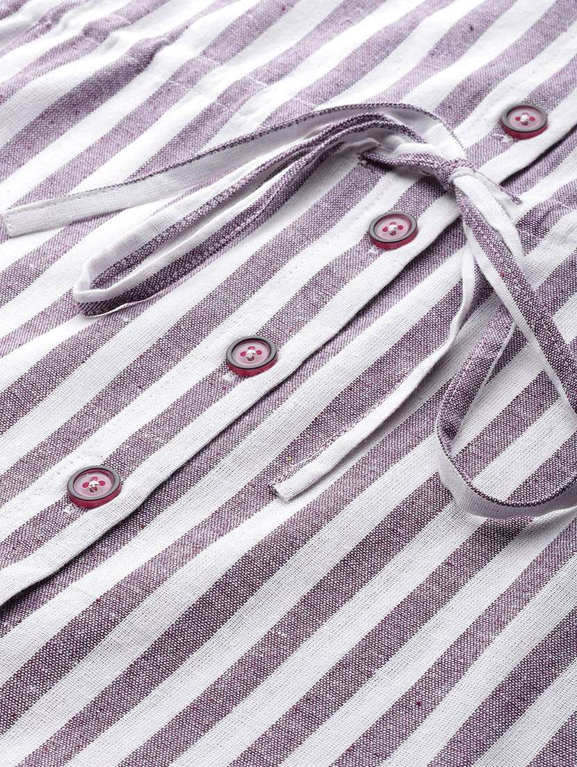 lavender cotton shirt dress - 22041299 - Standard Image - 5