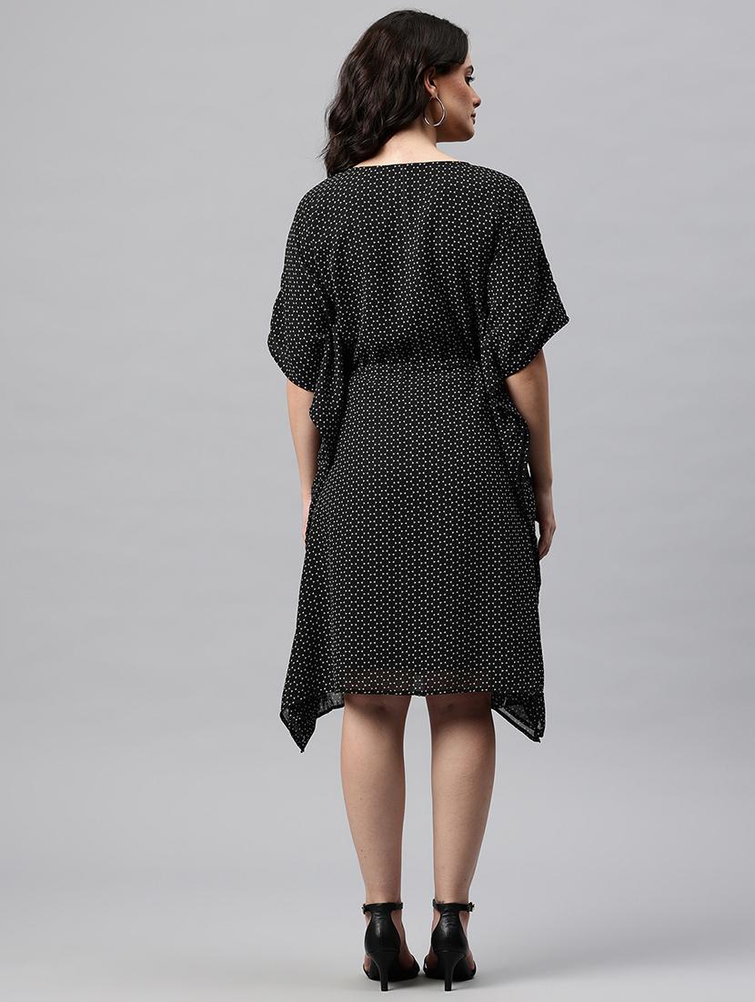wome printed kimono sleeve kaftan dress - 22041304 - Standard Image - 3