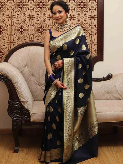 women self design banarasi saree with blouse - 22041456 - Standard Image - 0