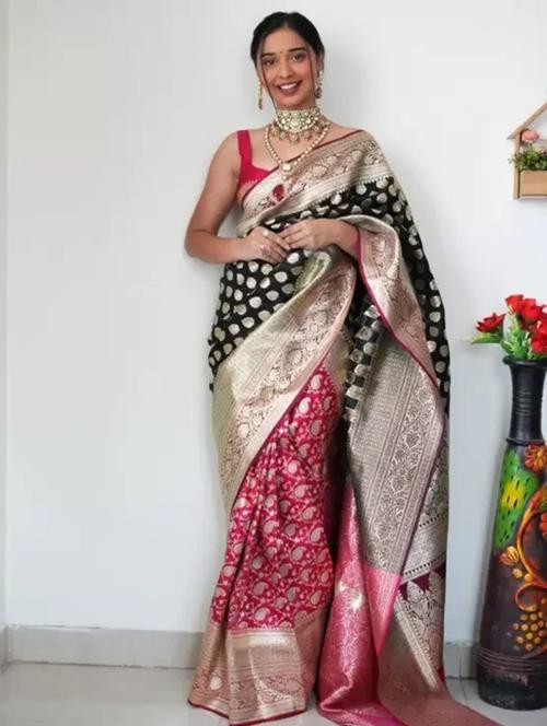 women self design banarasi saree with blouse - 22041462 - Standard Image - 0