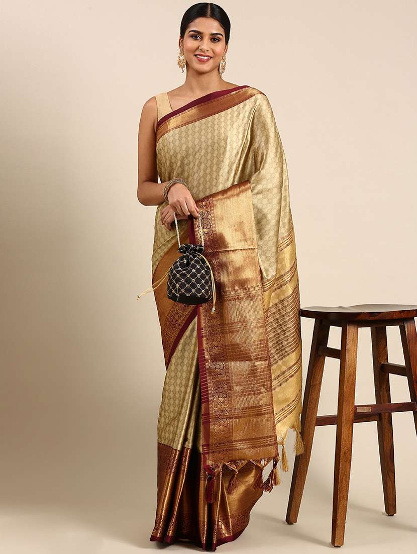 women self design kanjivaram saree with blouse - 22041512 - Zoom Image - 0