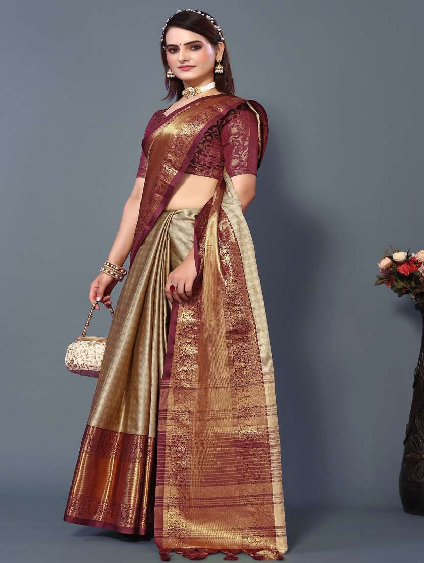 women self design bordered saree with blouse - 22041520 -  Standard Image - 3