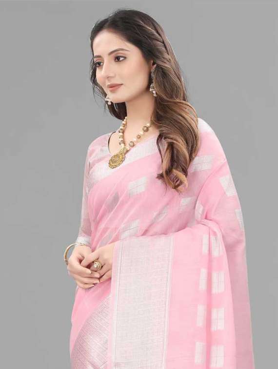 women self design chanderi saree with blouse - 22041539 - Standard Image - 3