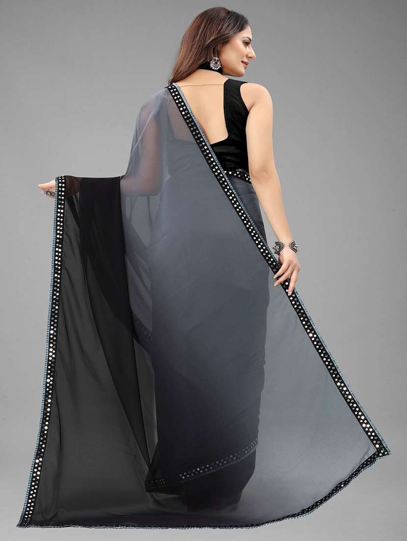 women ombre printed bordered saree with blouse - 22041575 - Standard Image - 3