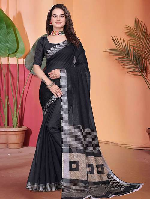 women printed casual wear saree with blouse - 22041597 -  Standard Image - 0