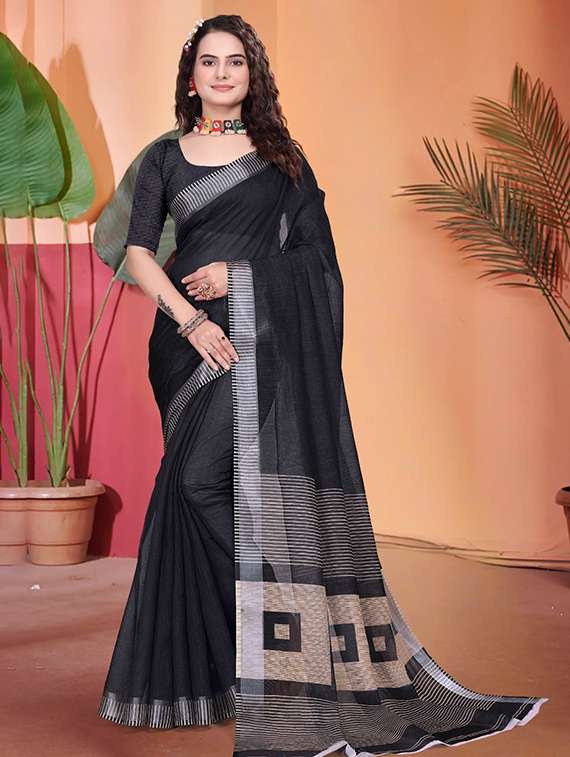 women printed casual wear saree with blouse - 22041597 -  Zoom Image - 0