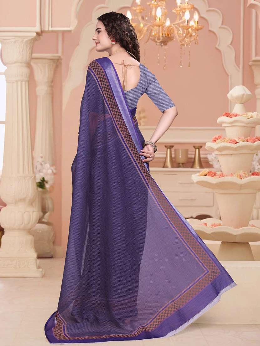 women printed casual wear saree with blouse - 22041602 - Standard Image - 3