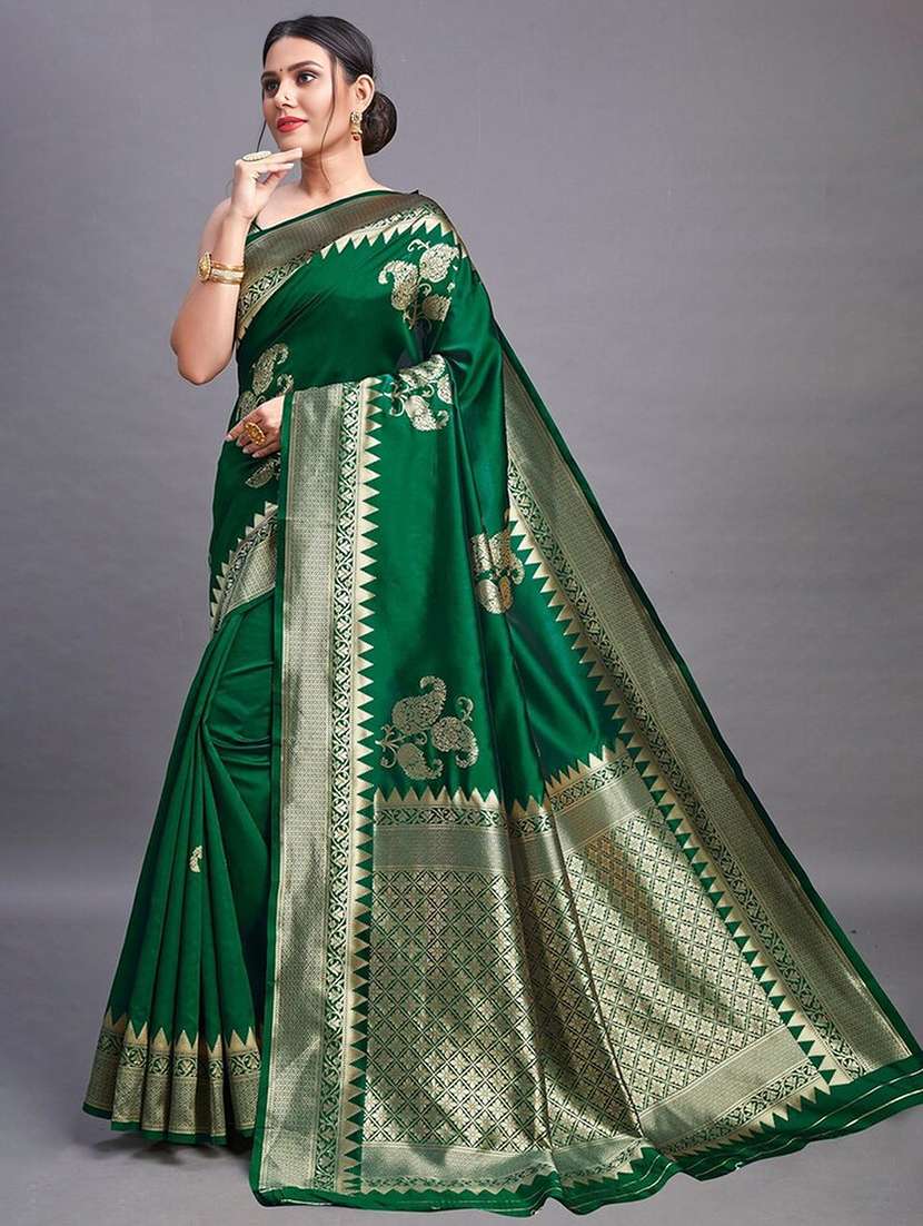 women self design banarasi saree with blouse - 22041664 -  Zoom Image - 0