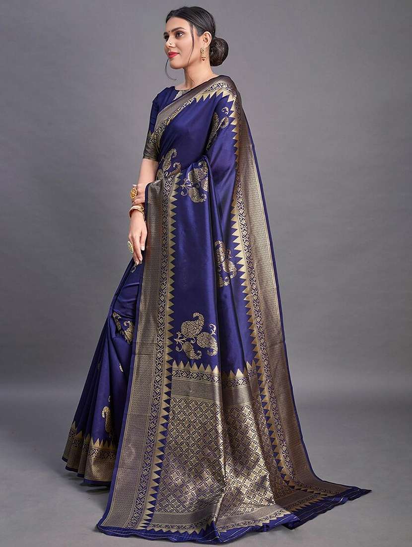 women self design banarasi saree with blouse - 22041665 - Standard Image - 3