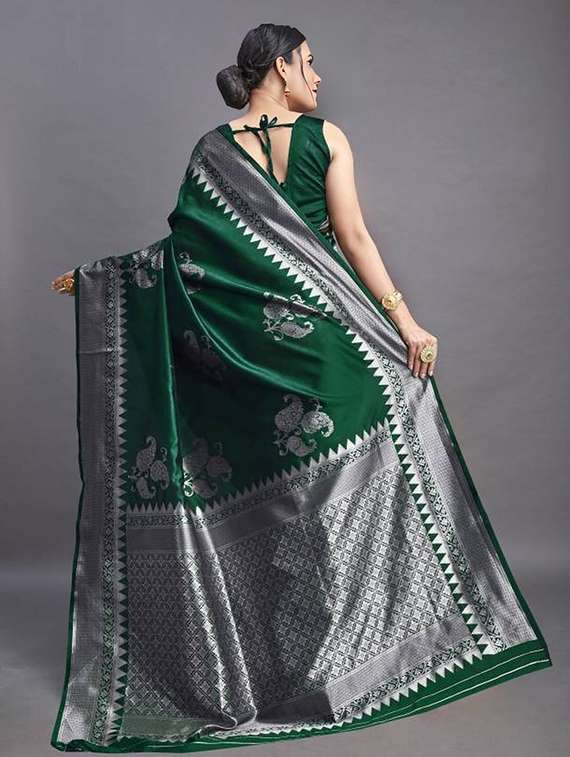 women self design banarasi saree with blouse - 22041667 - Standard Image - 3