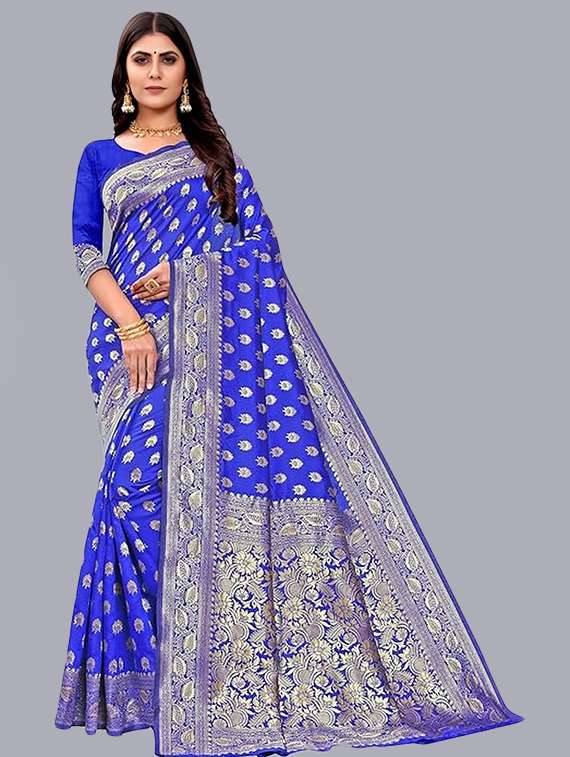 women self design banarasi saree with blouse - 22041671 -  Zoom Image - 0