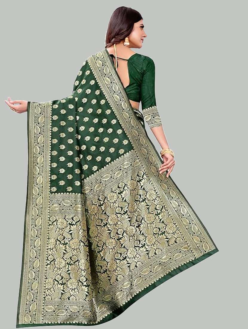 women self design banarasi saree with blouse - 22041673 -  Standard Image - 3