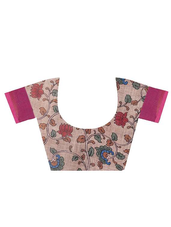 women printed casual wear saree with blouse - 22041717 -  Standard Image - 5