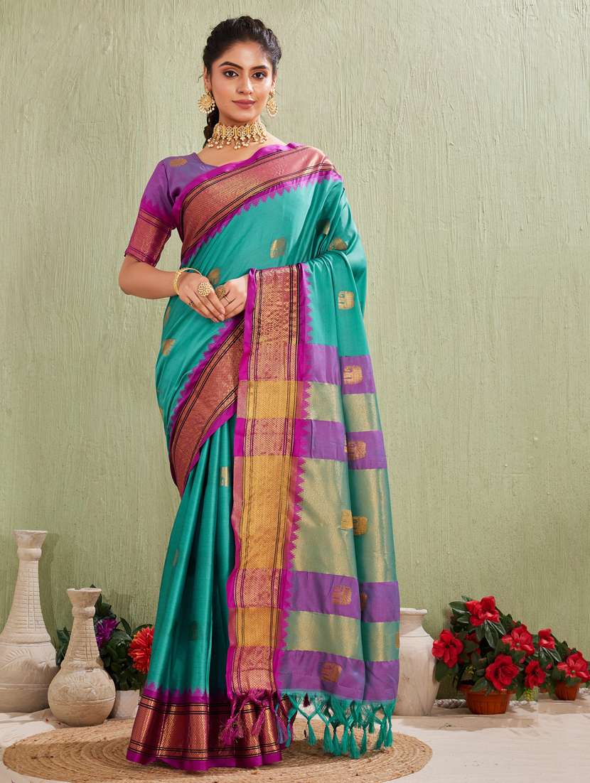 women self design bordered saree with blouse - 22041726 -  Zoom Image - 0