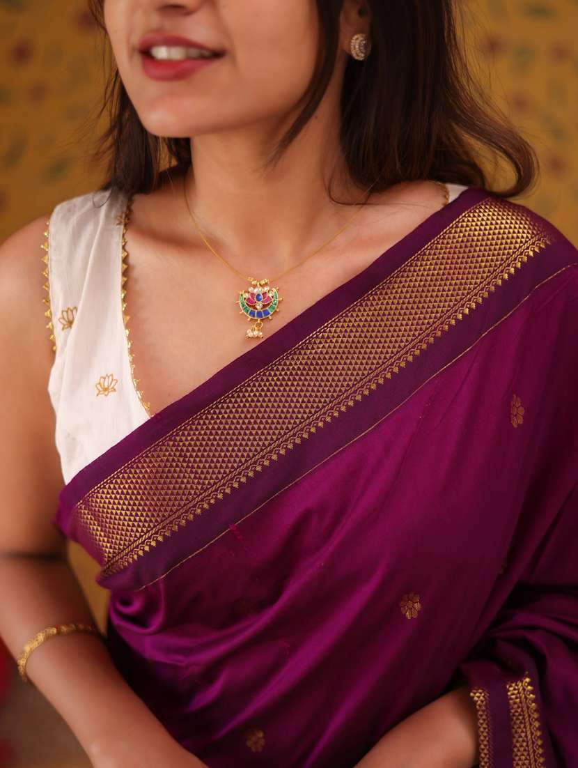 women self design bordered saree with blouse - 22041774 -  Standard Image - 3