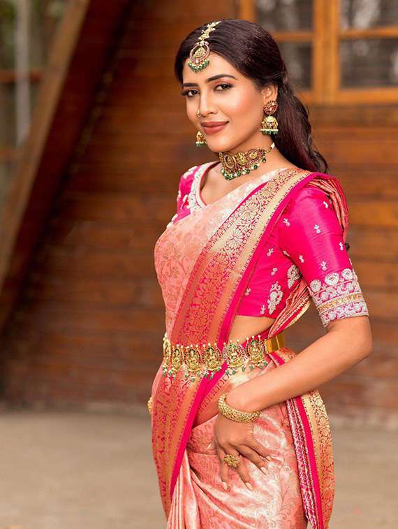 women self design kanjivaram saree with blouse - 22041785 - Standard Image - 3