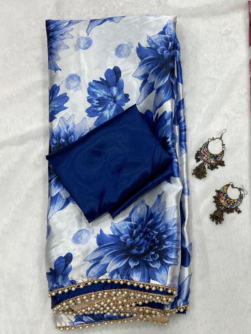 women floral printed half & half saree with blouse - 22041901 - Standard Image - 3