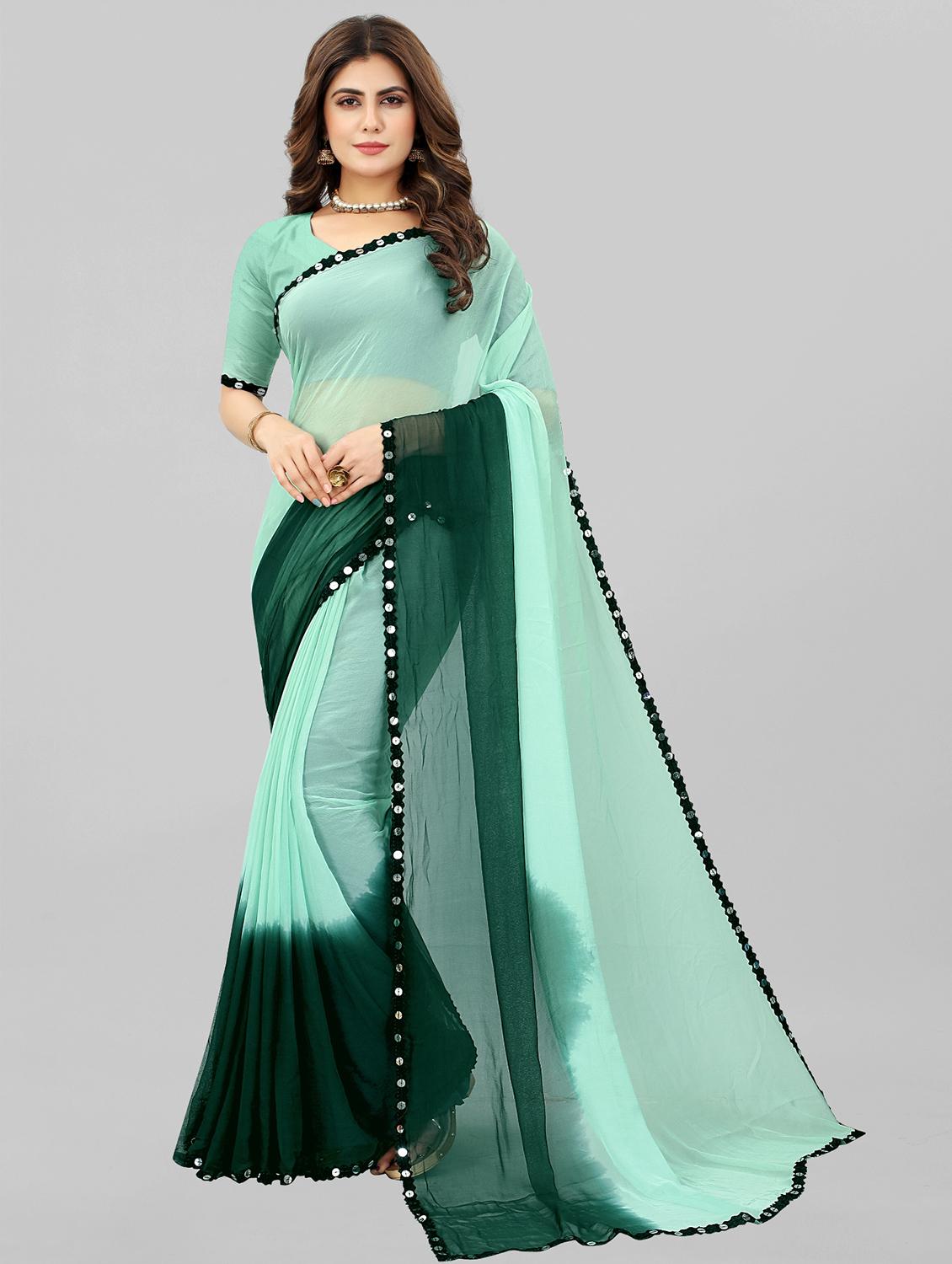 women ombre printed saree with blouse - 22041927 - Zoom Image - 0