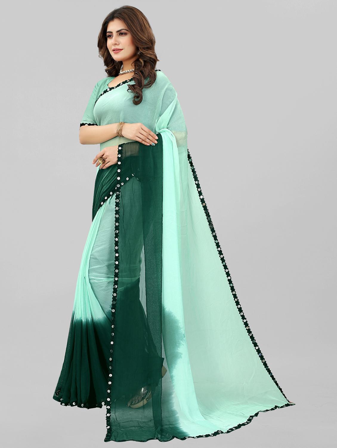women ombre printed saree with blouse - 22041927 - Standard Image - 3