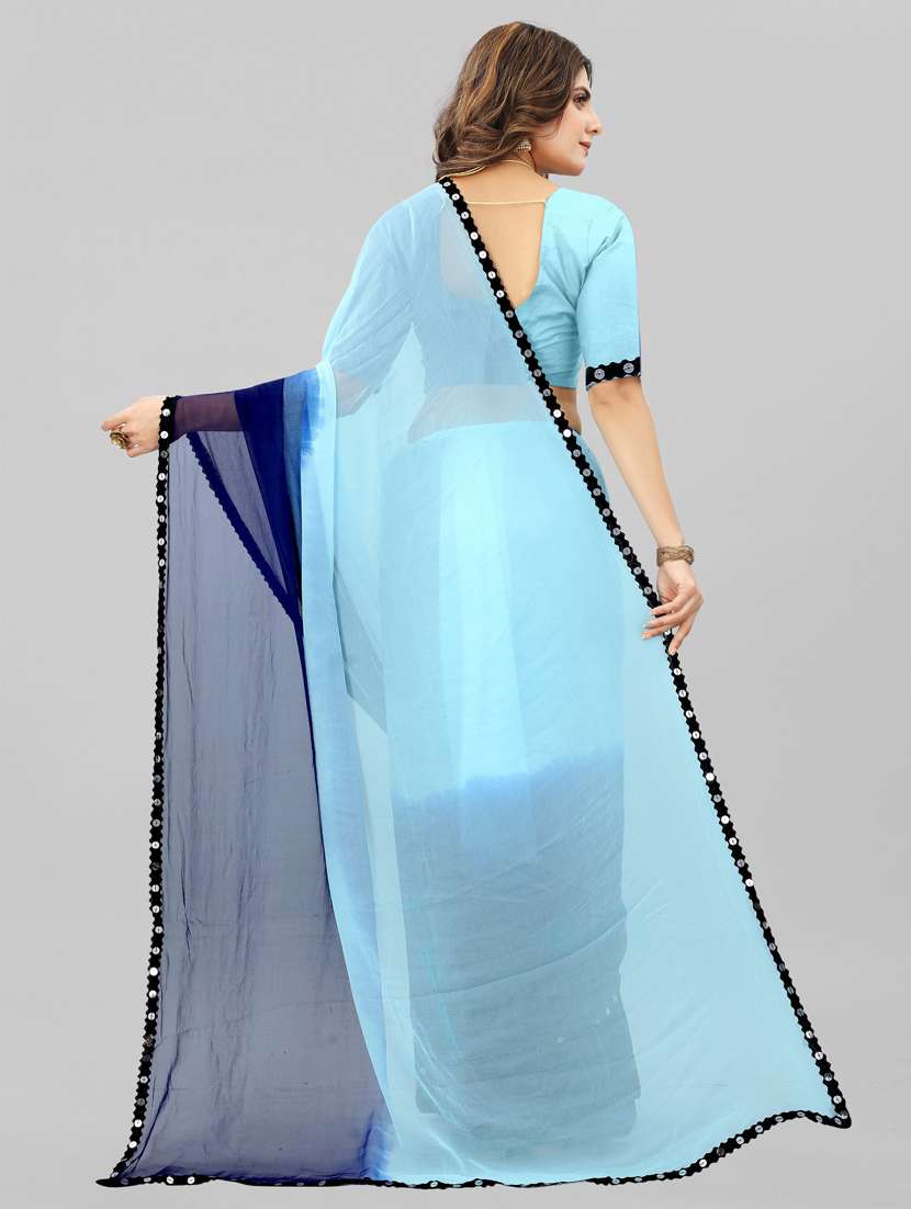 women ombre printed saree with blouse - 22041931 - Standard Image - 3