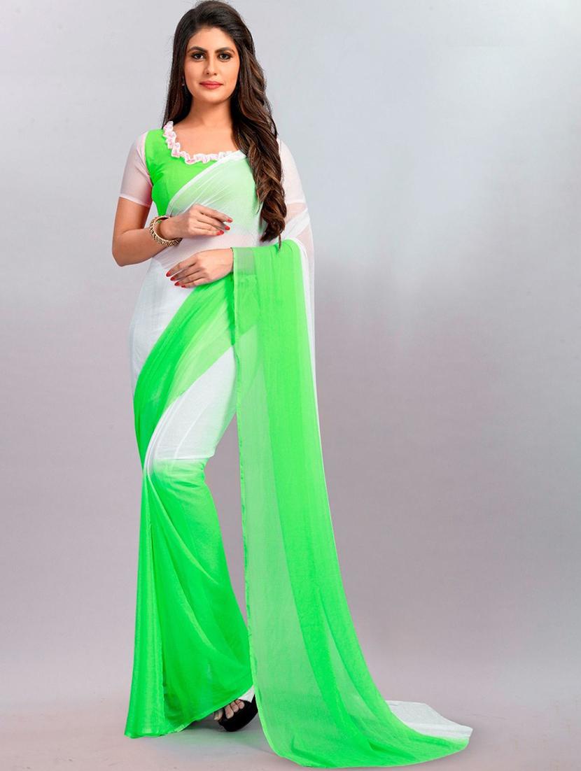 women ombre printed saree with blouse - 22041933 - Zoom Image - 0