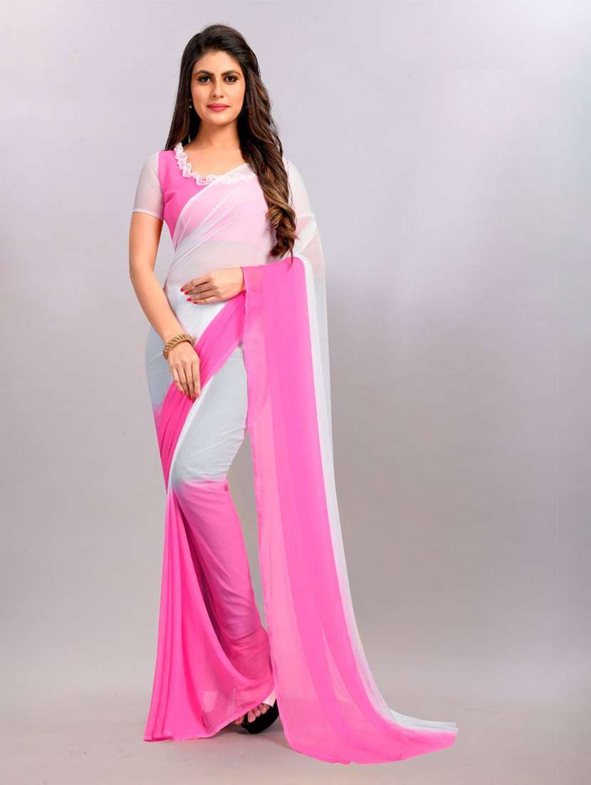 women ombre printed saree with blouse - 22041934 - Zoom Image - 0
