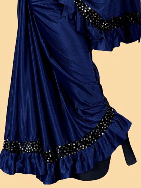 women solid with bordered ready to wear saree with blouse - 22041948 - Standard Image - 5
