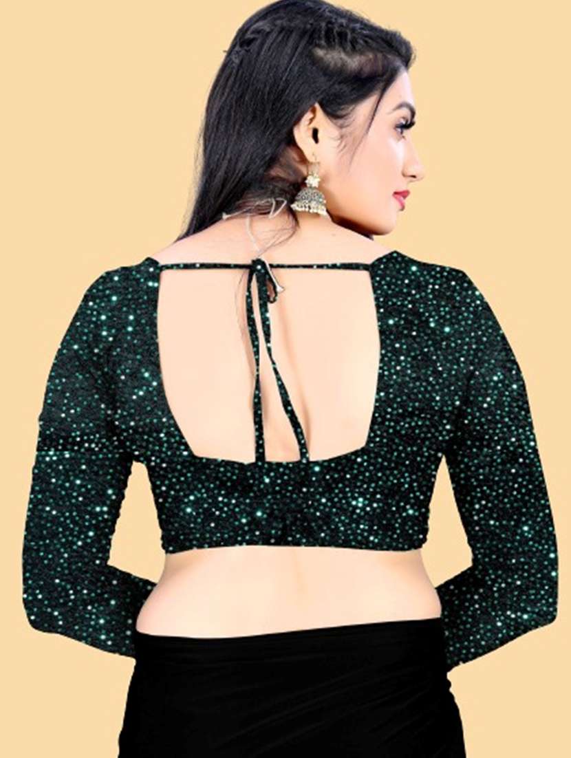 women solid with bordered ready to wear saree with blouse - 22041950 - Standard Image - 5