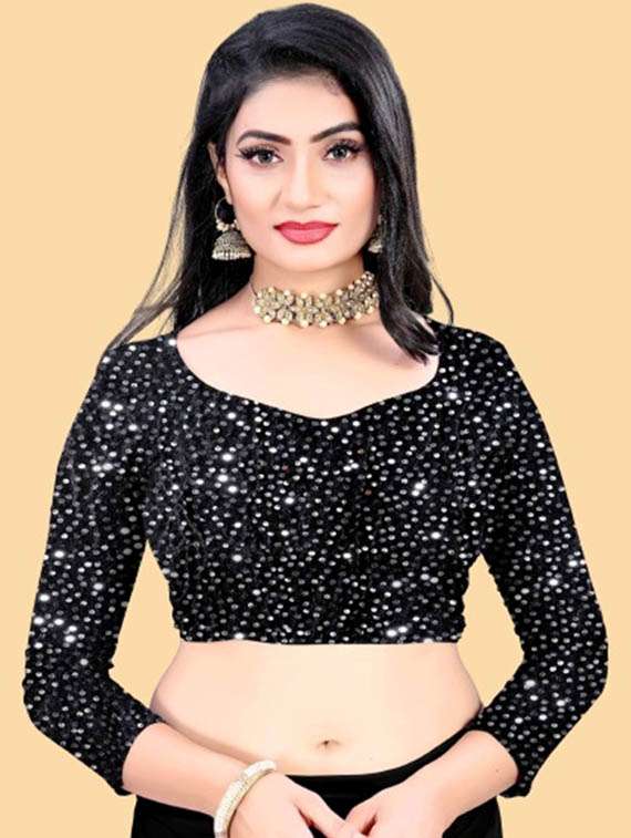 women solid with bordered ready to wear saree with blouse - 22041954 - Standard Image - 3