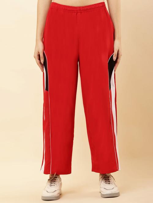 women tapered mid rise relaxed fit track pant - 22041976 - Standard Image - 0