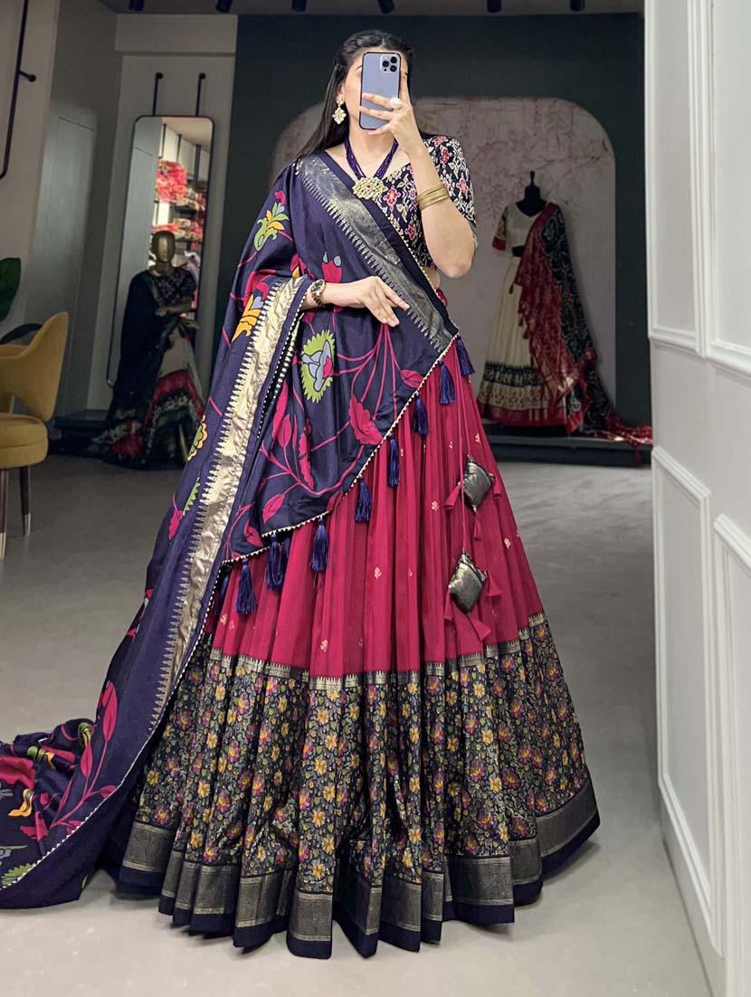 women printed flared lehenga choli with duppata set - 22042000 - Standard Image - 3